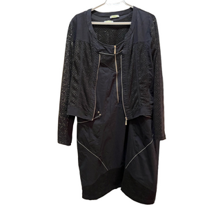 Dolcezza jacket and dress set eyelet lace sleeved jacket Size L